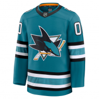 San Jose Sharks Fanatics Home Premium Custom Jersey Teal