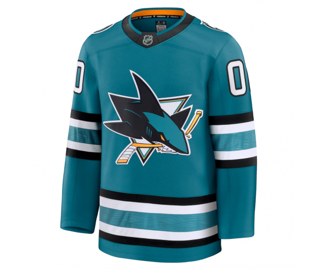 San Jose Sharks Fanatics Home Premium Custom Jersey Teal