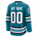 San Jose Sharks Fanatics Home Premium Custom Jersey Teal