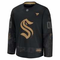Seattle Kraken Fanatics 2024 Military Appreciation Custom Practice Jersey Black