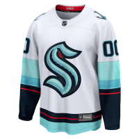 Seattle Kraken Fanatics Away Breakaway Custom Jersey White