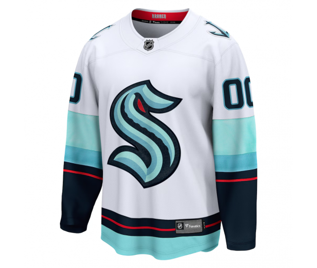 Seattle Kraken Fanatics Away Breakaway Custom Jersey White
