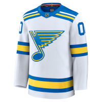 St. Louis Blues Fanatics Away Premium Custom Jersey White