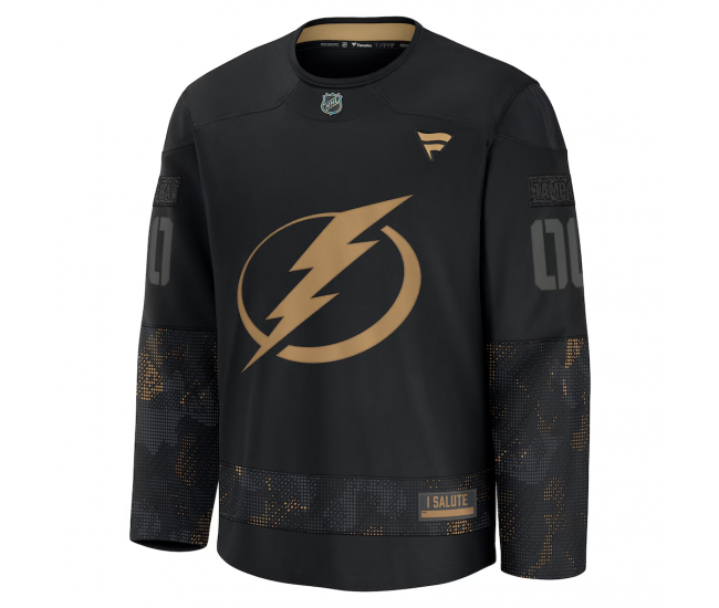 Tampa Bay Lightning Fanatics 2024 Military Appreciation Custom Practice Jersey Black