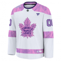 Toronto Maple Leafs Fanatics 2024 Hockey Fights Cancer Custom Practice Jersey White