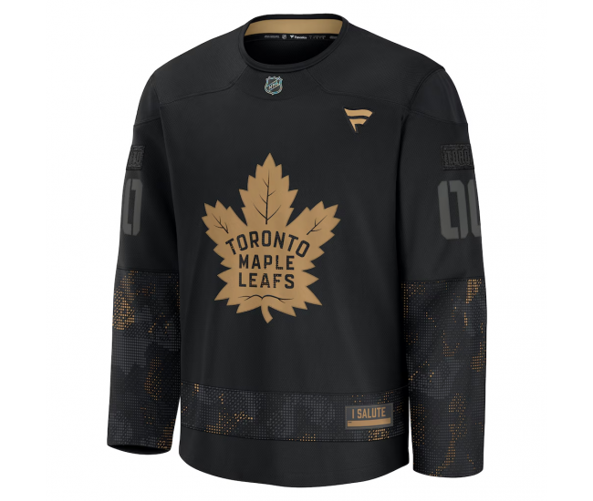 Toronto Maple Leafs Fanatics 2024 Military Appreciation Custom Practice Jersey Black