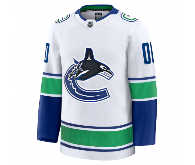 Vancouver Canucks Fanatics Away Premium Custom Jersey White