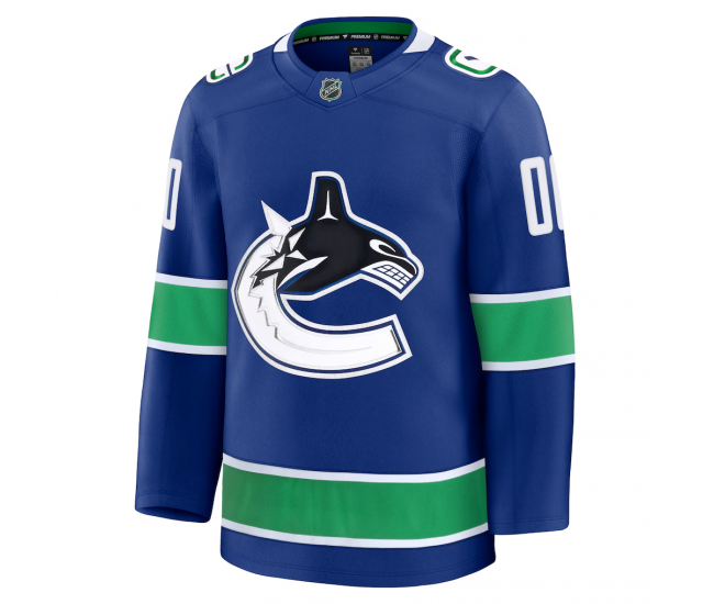 Vancouver Canucks Fanatics Home Premium Custom Jersey Blue