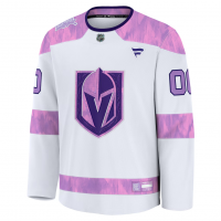 Vegas Golden Knights Fanatics 2024 Hockey Fights Cancer Custom Practice Jersey White