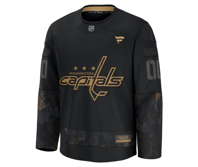 Washington Capitals Fanatics 2024 Military Appreciation Custom Practice Jersey Black